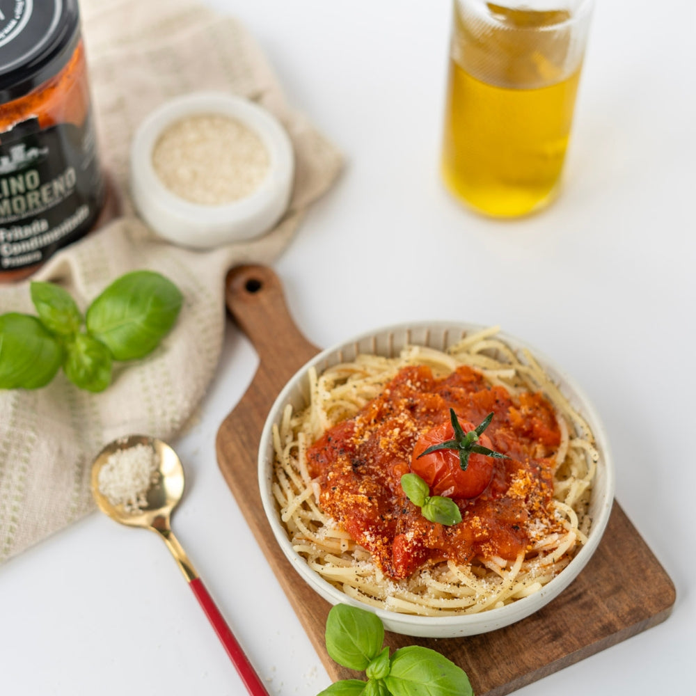 Würzige Tomatensoße aus gegartem Gemüse
